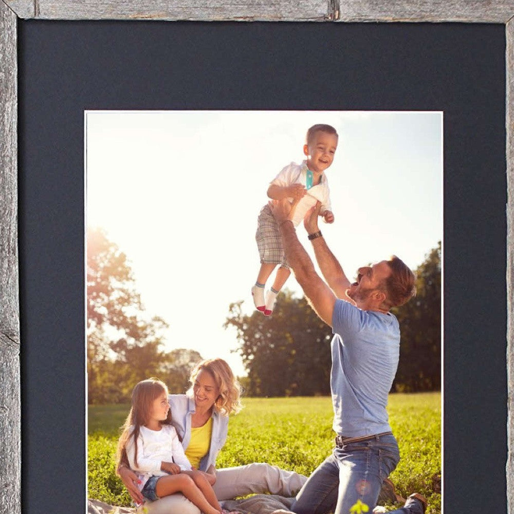 Rustic Black/Grey Wood Picture Frame With Plexiglass Holder | 16