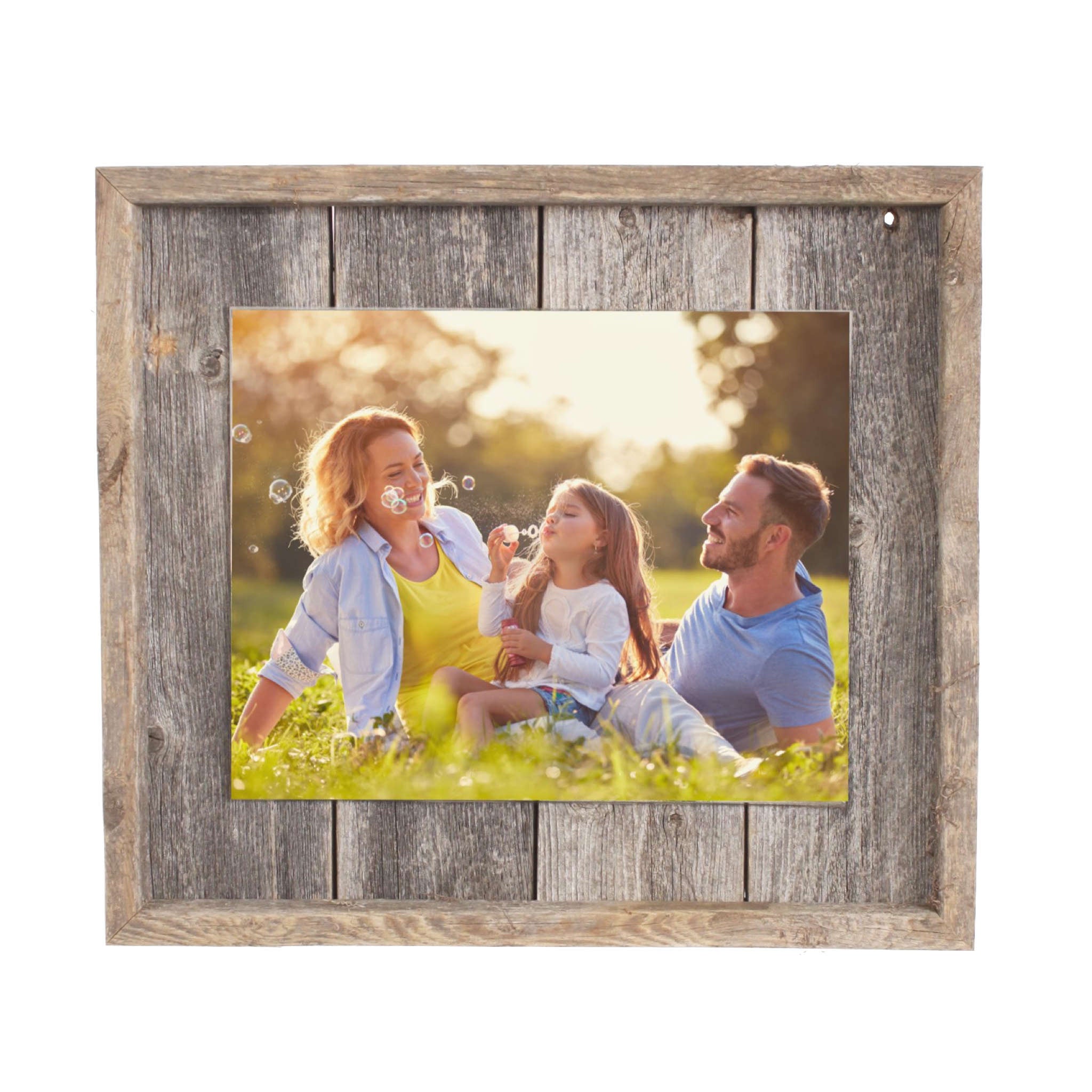 Rustic Weathered Grey Picture Frame With Plexiglass Holder | 8