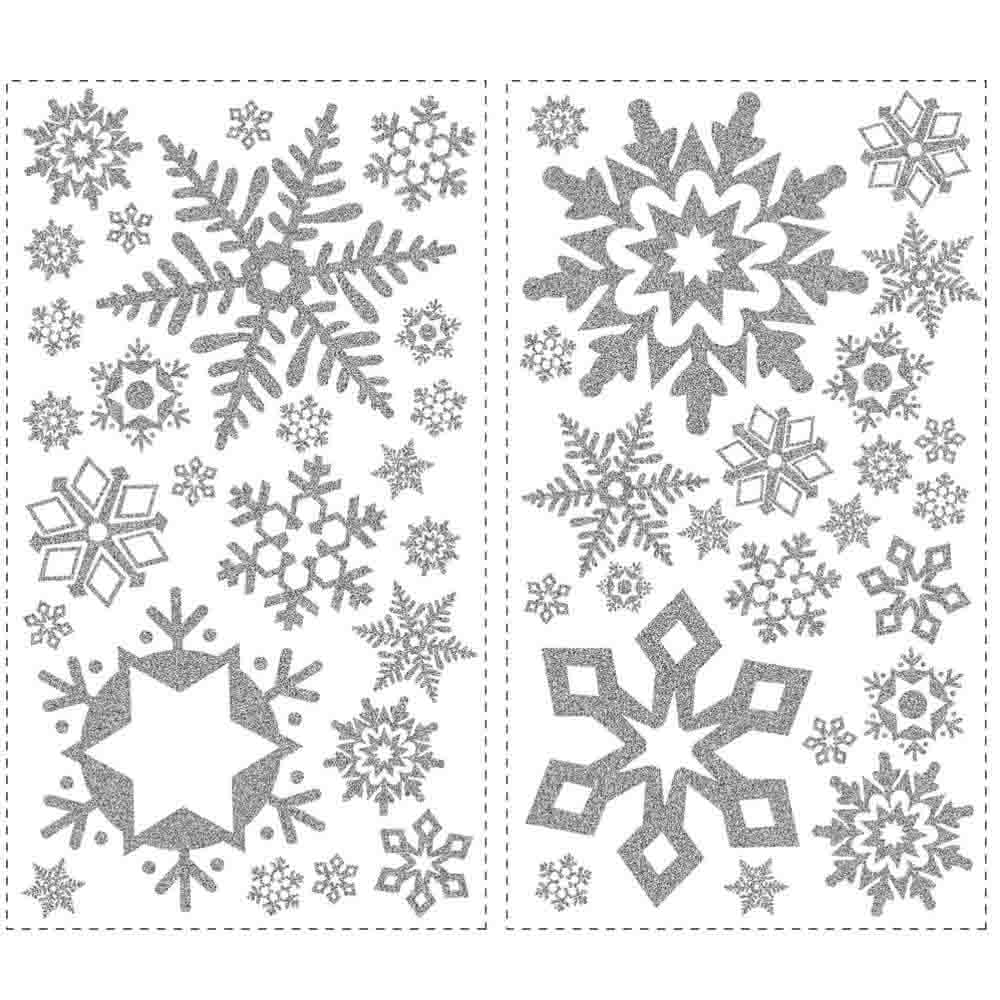 Glitter Snowflakes Wall Decals Printed | Wallhogs