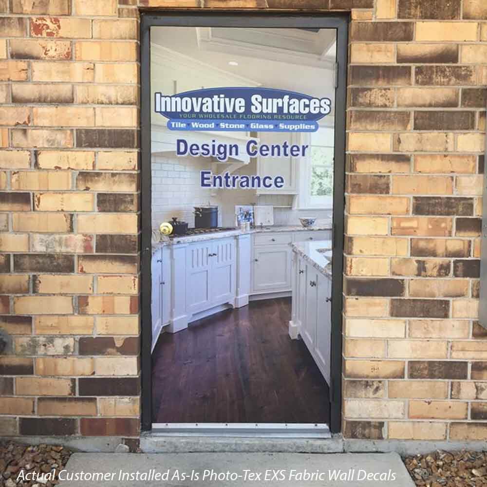 Customer Installed Custom Printed As-Is Photo-Tex EXS Door Decals