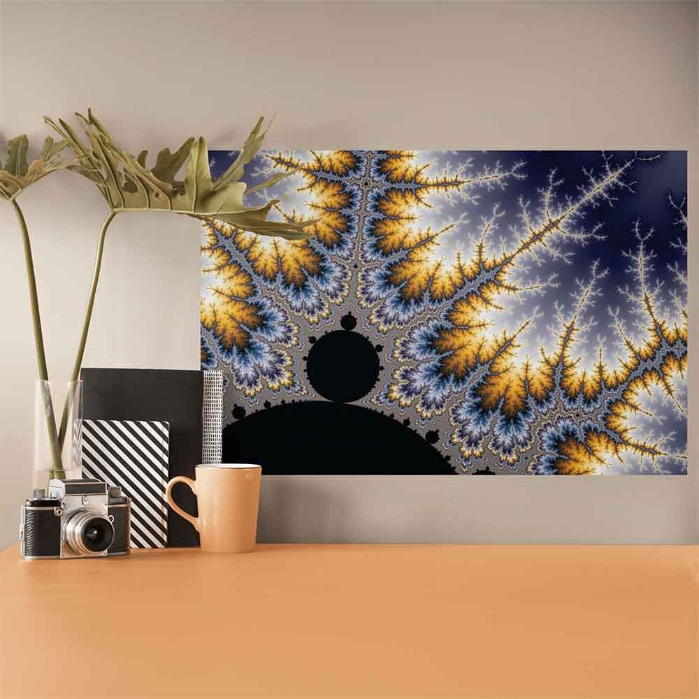 24 inch Angela Fractal Art Decal Installed Above Desk