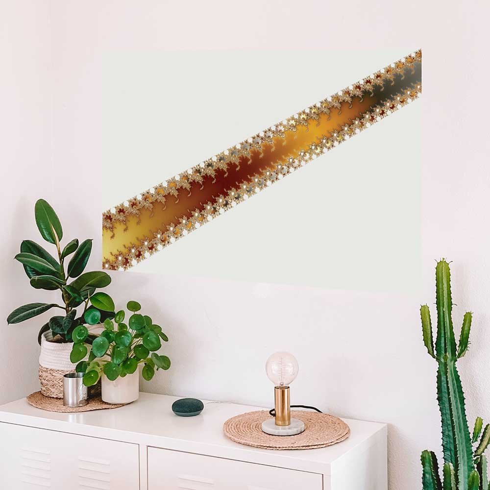 24 inch Crack Fractal Art Decal Installed Above Cabinet