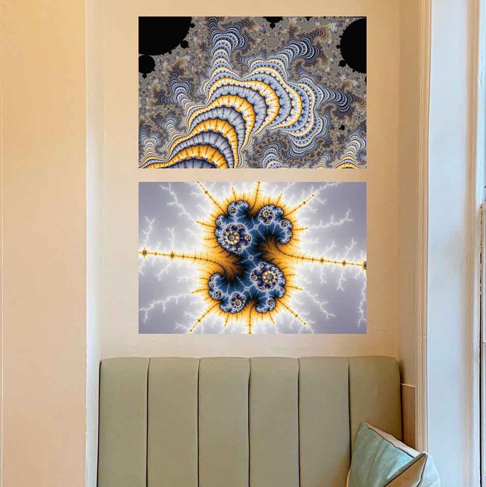 24 inch Fractal Plates Art Poster Displayed in Alcove
