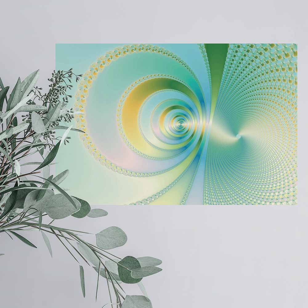 24 inch Monsoon Fractal Poster Displayed on Wall
