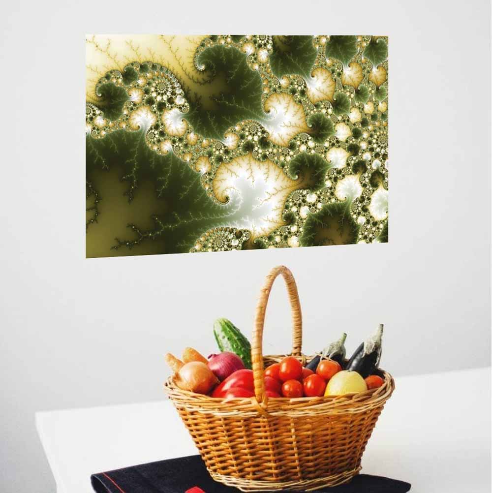 24 inch Polyatomic Art Poster Displayed Above Counter