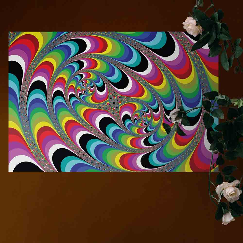 24 inch Psychedelic Art Decal Installed on Wall