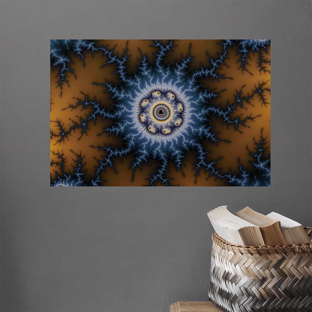 24 inch Shock Fractal Poster Displayed on Wall