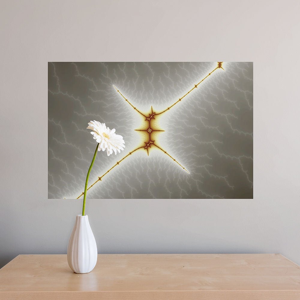 24 inch Star X Fractal Decal Installed Above Table