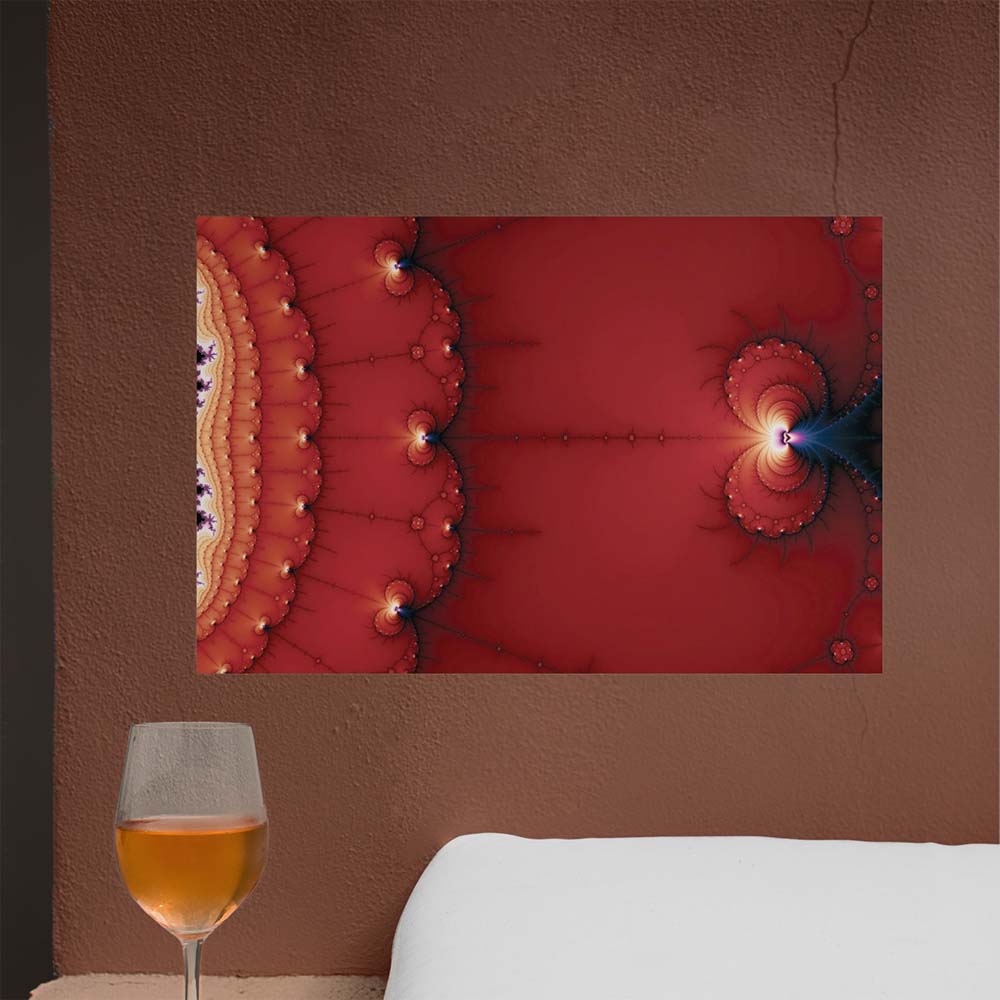 24 inch Gravity Wells Art Poster Displayed on Wall