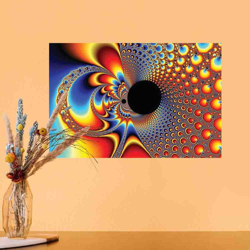 24 inch Ying Yang Big Bang Art Decal Installed on Wall