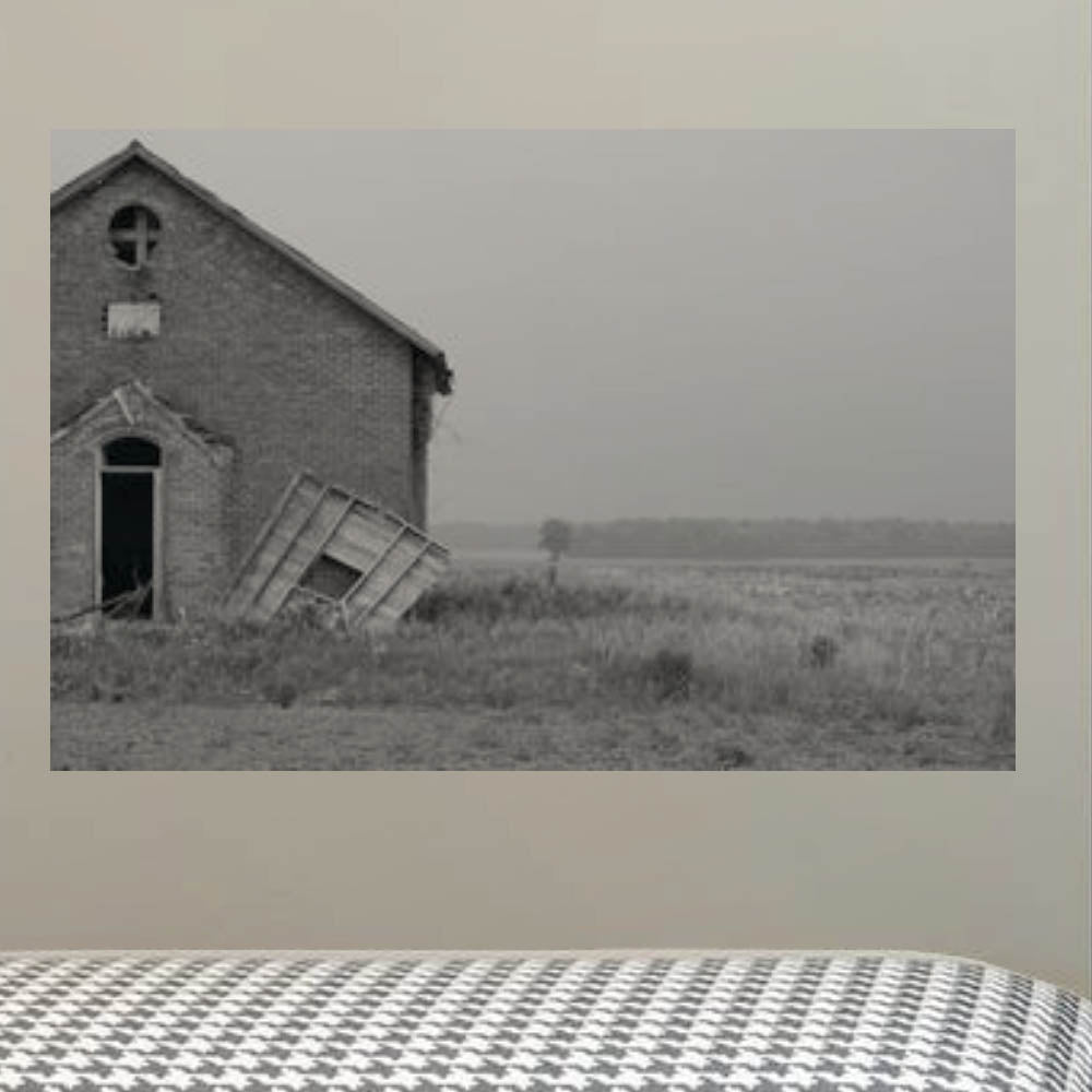 16x24 inch Schoolhouse Poster Displayed on Wall