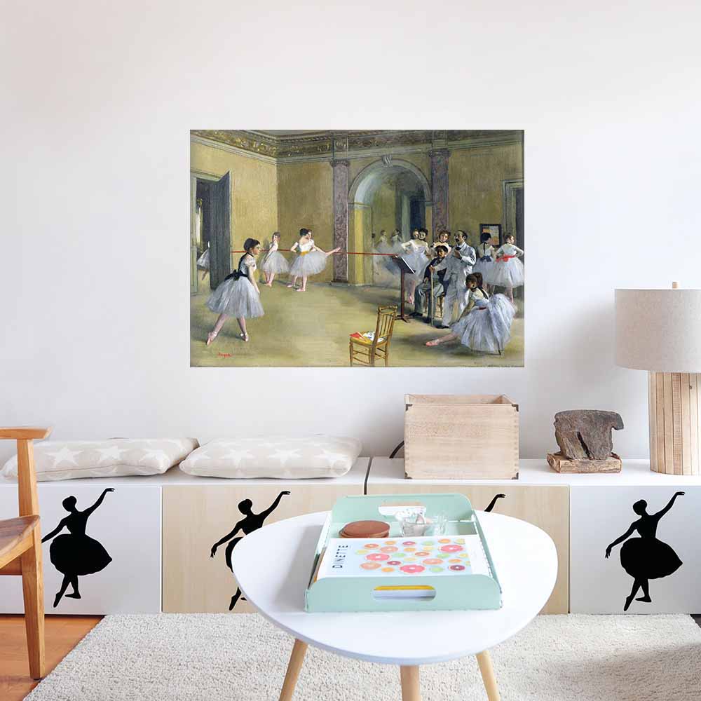 24 inch Ballerina Silhouette Decal Installed on Cubicles