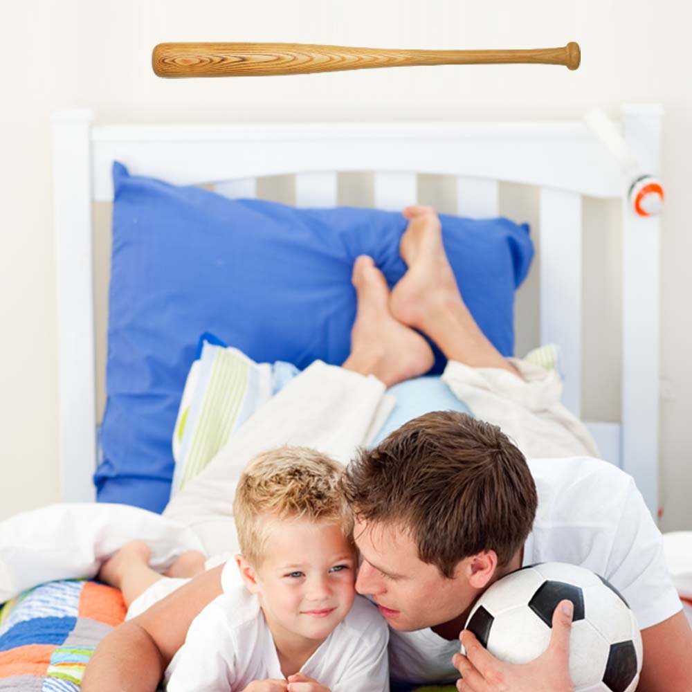 24 inch Baseball Bat Wall Decal Installed in Young Boys Room