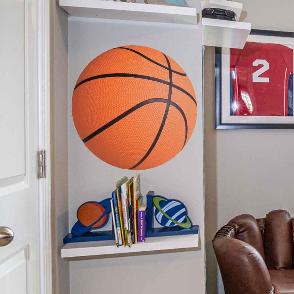 24 inch Basketball Wall Decal Installed in Game Room