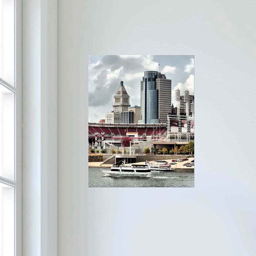 19x24 inch Busy Cincy II Poster Displayed Near Window