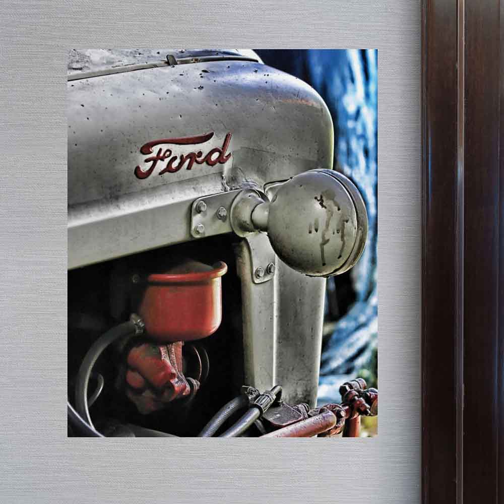 19x24 Ford Tractor Poster Displayed on Wall