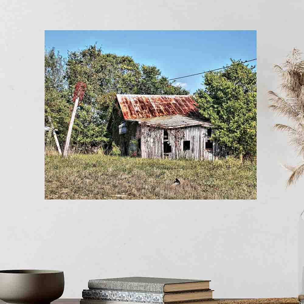 19x24 inch The Shack Decal Installed Above Table