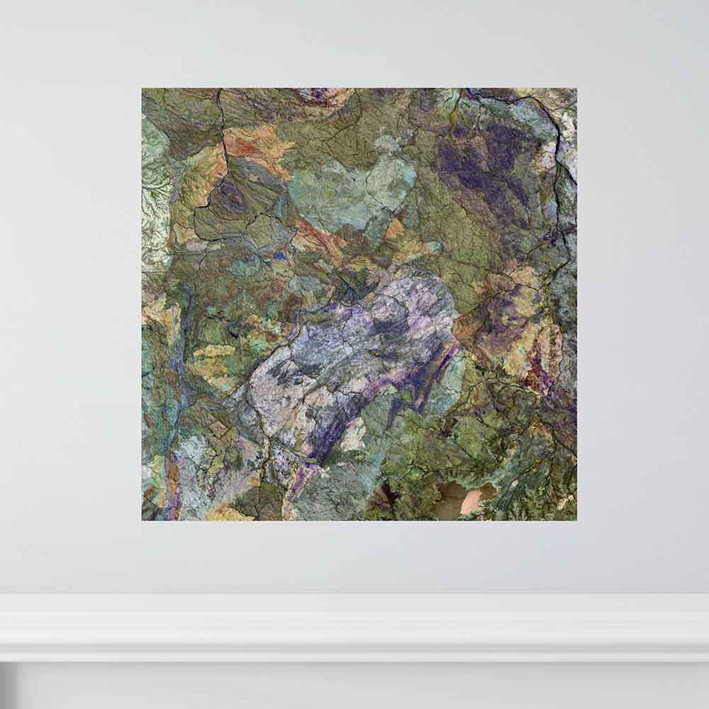 24x24 inch Great Sandy Desert Satellite Decal Installed on Wall