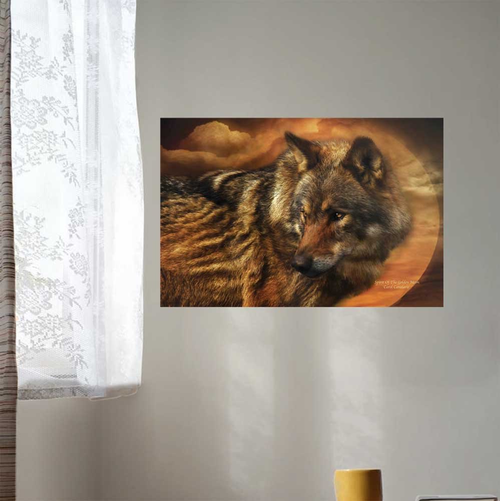 16x24 inch Spirit Of The Golden Moon Decal Installed on Wall