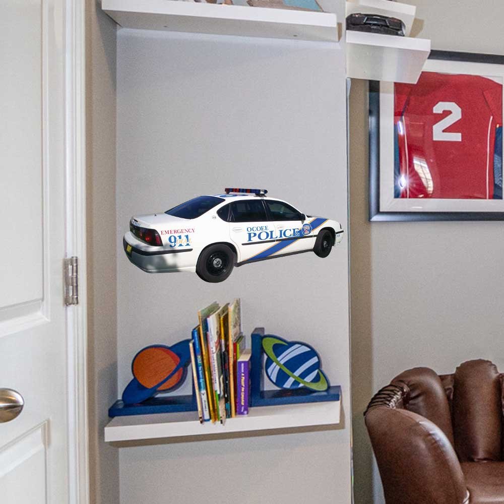 11x24 inch Chevy Police Car Decal Installed in Alcove