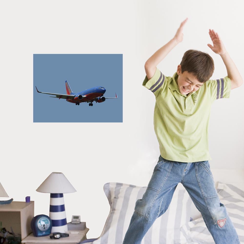 18x24 Southwest 737 Approach Decal Installed in Boys Room