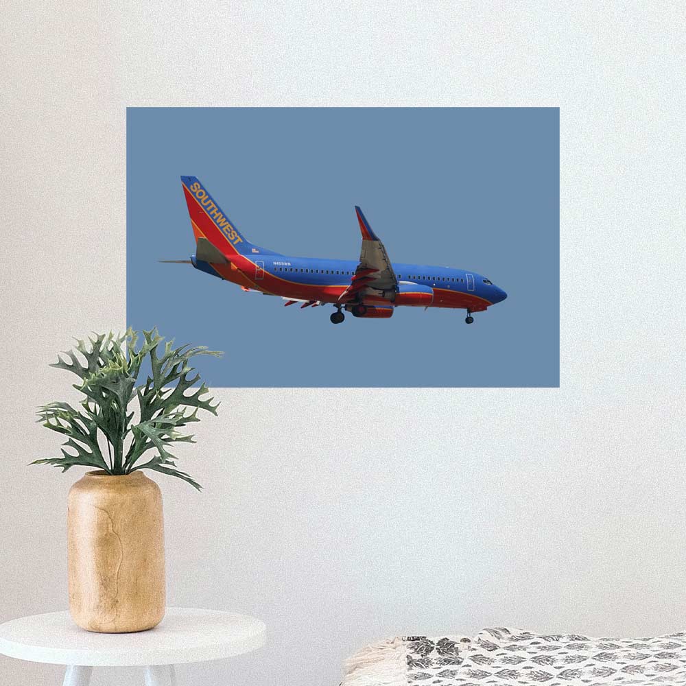 15.5x24 Southwest 737 Landing Decal Installed Above Stool