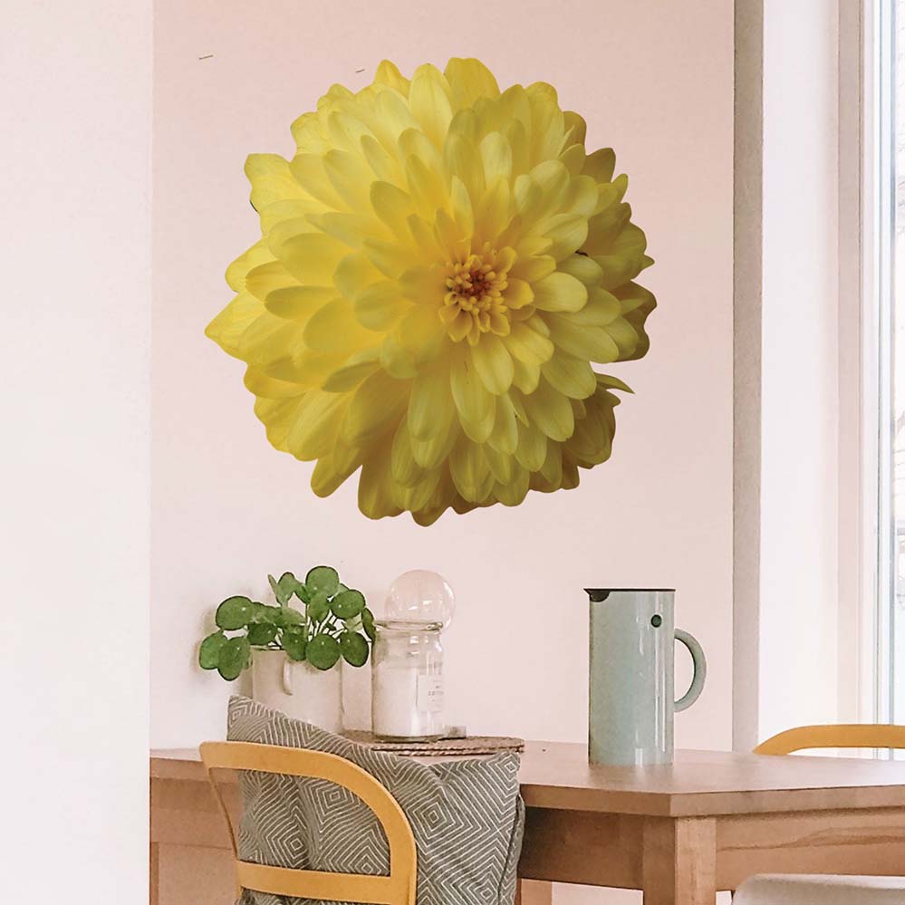 24x24 inch Chrysanthemum Decal Installed Above Table