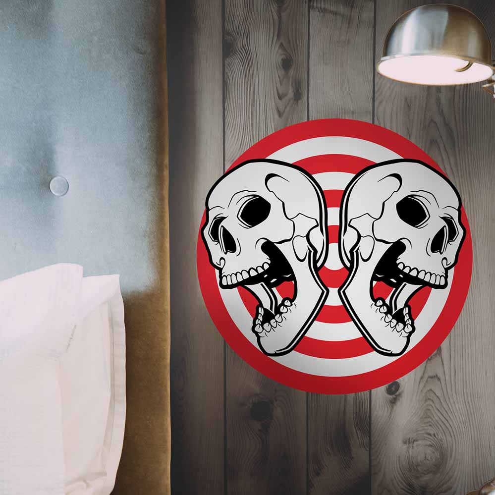 24 inch Death Board Wall Decal Installed on Wall