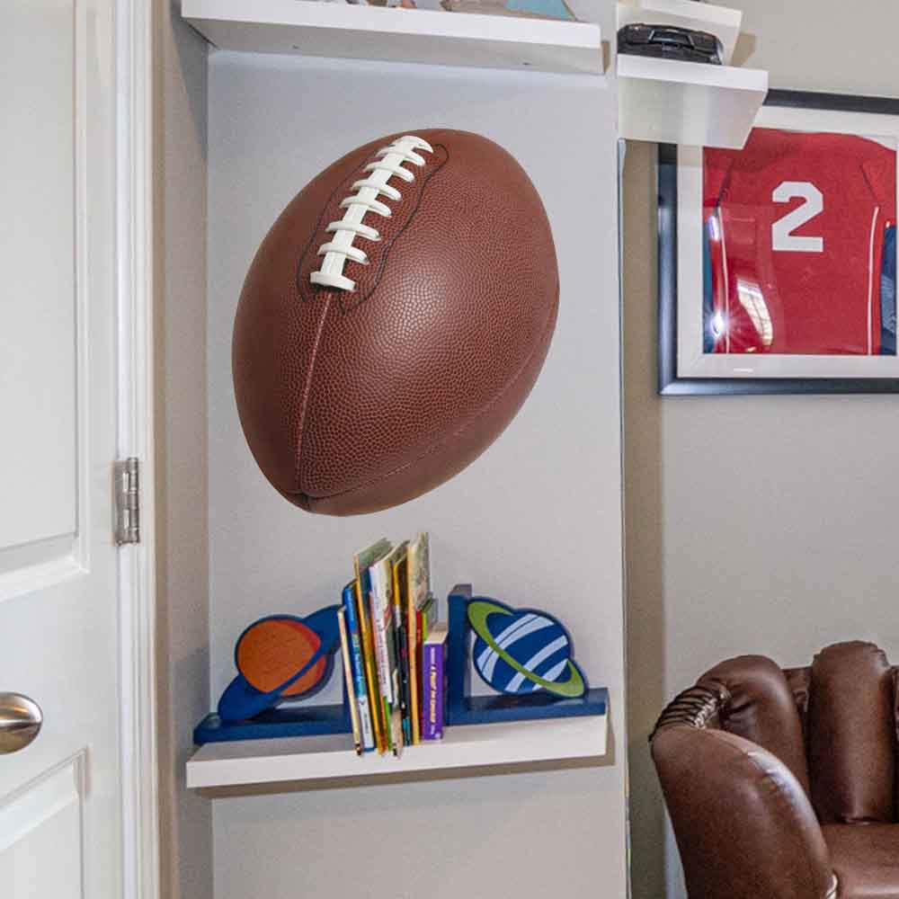 24 inch Football Wall Decal Installed in Alcove