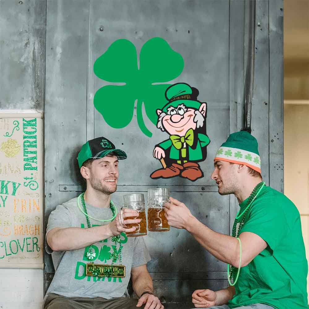 22x24 inch Shamrock Decal Installed on Wall