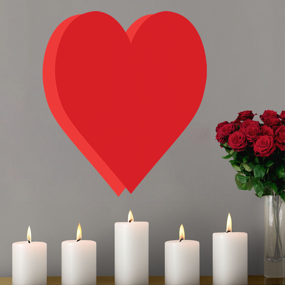 21x24 inch Hearts Decal Installed Above Candles