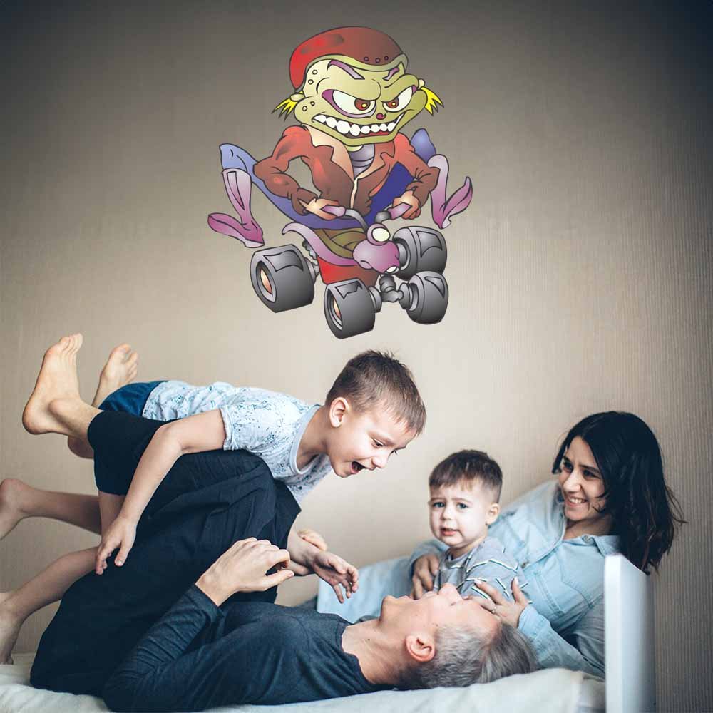 20x24 inch Monster Rider Decal Installed in Boys Room