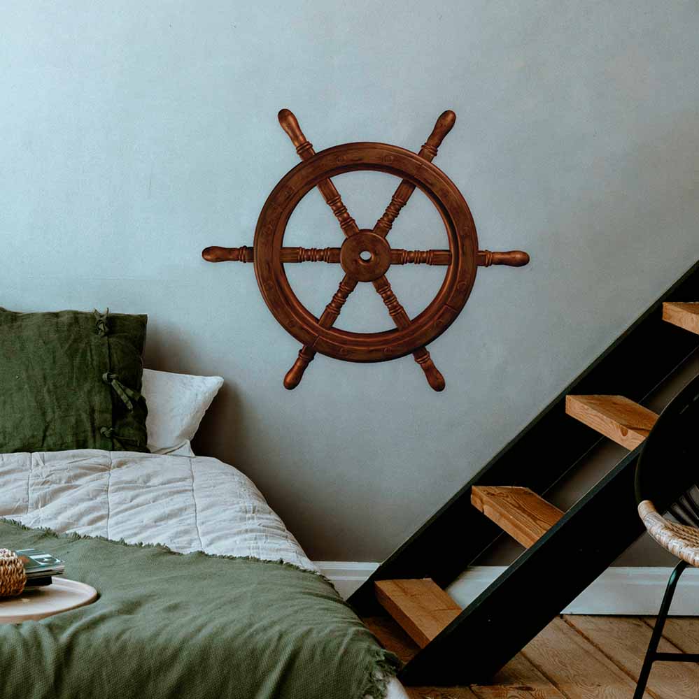 20.5x24 inch Helm Decal Installed by Stairs