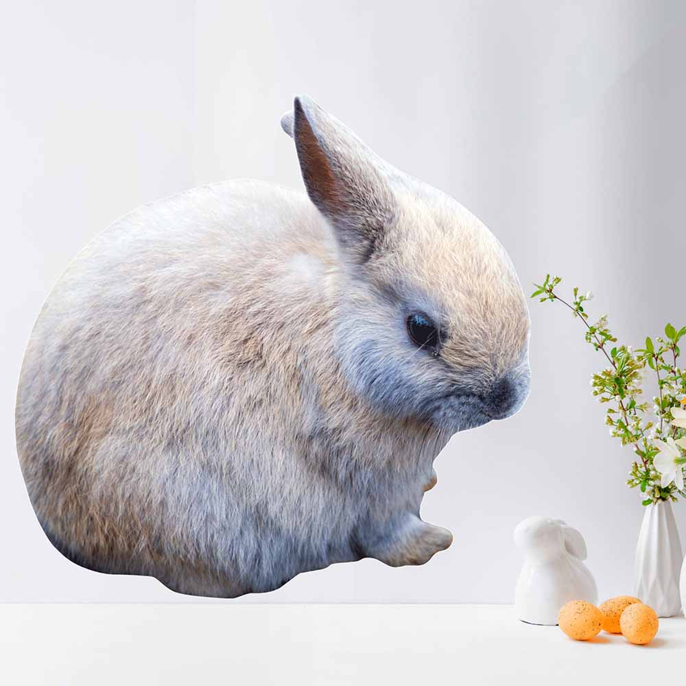 24 inch Baby Bunny Die-Cut Decal Installed Above Counter