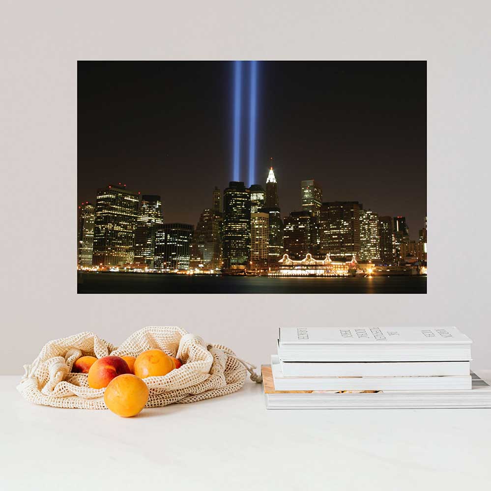 16x24 inch Tribute Lights Gloss Poster Installed Above Table