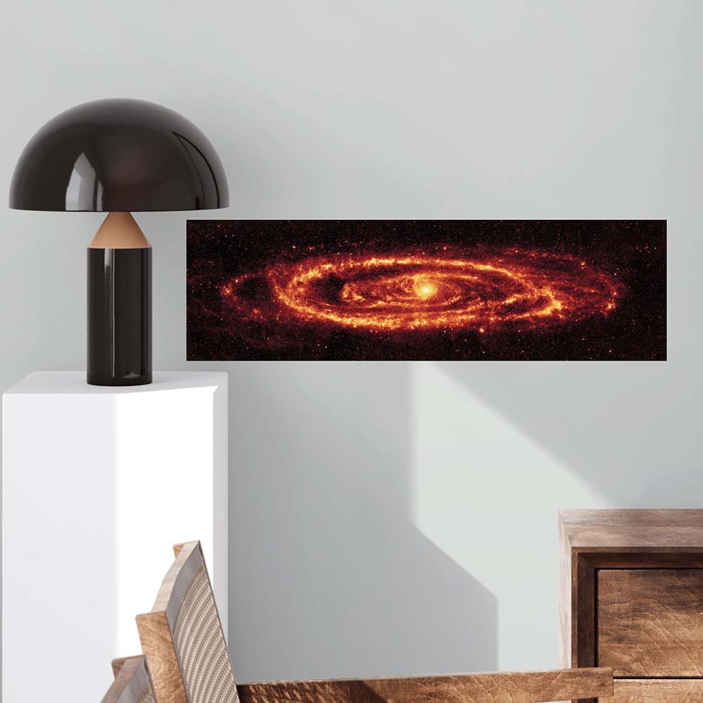 7x24 inch Andromeda Galaxy Panoramic Poster Installed on Wall