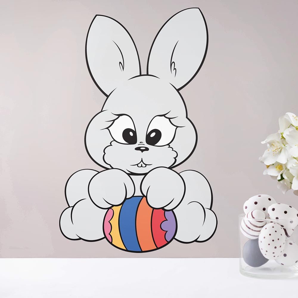 15x24 inch Bunny Decal Installed Above Counter