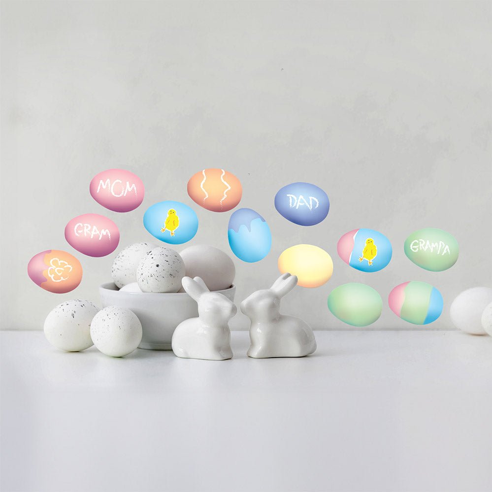 5 inch x 6.5 inch Easter Egg Wall Decals Installed