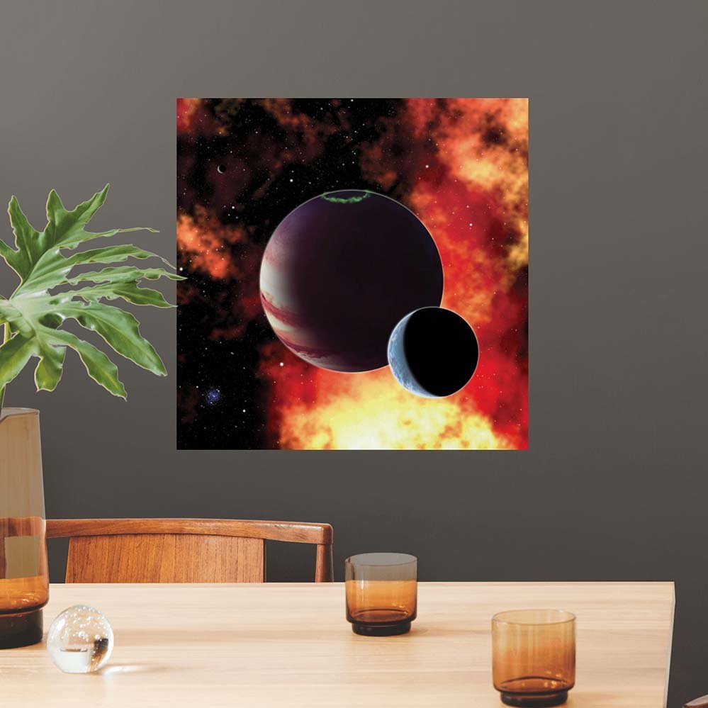 24x24 inch Fiery Birth Poster Installed in Dining Area