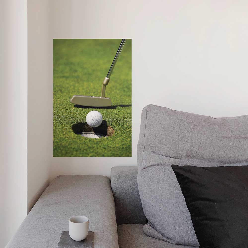 16x24 inch In the Heart Golf Poster Installed by Couch