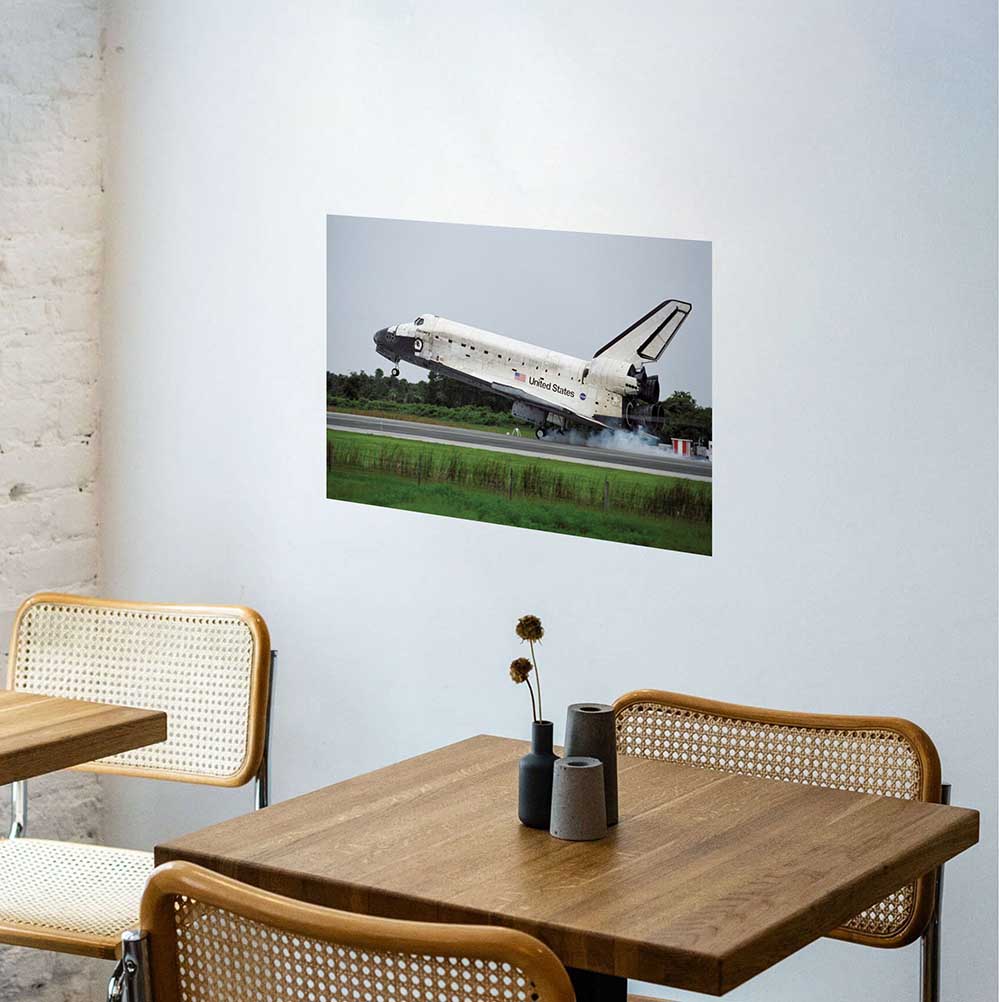 16x24 Shuttle Discovery Landing Poster Installed in Cafe