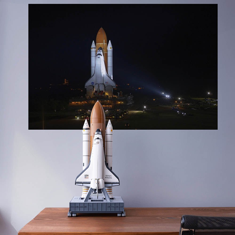 16x24 inch Space Shuttle Transport Decal Installed Above Desk