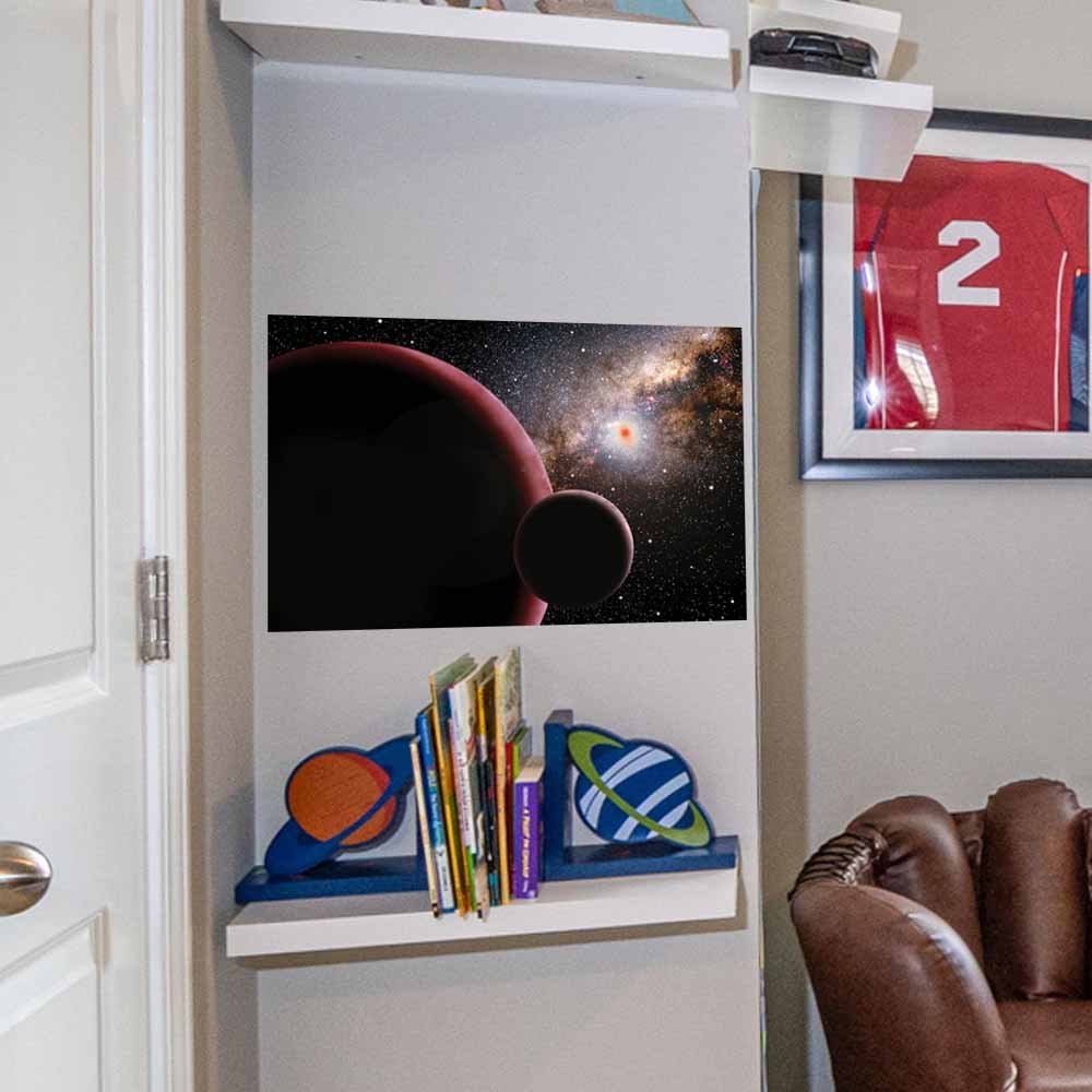 15.5x24 Vast Frontier Space Poster Installed in Alcove