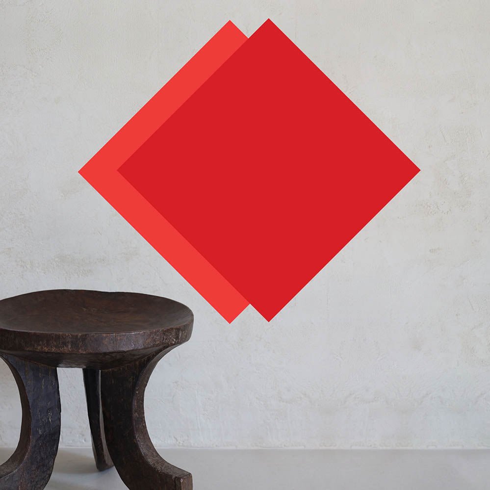 21.5x24 inch Diamonds Decal Installed Above Stool