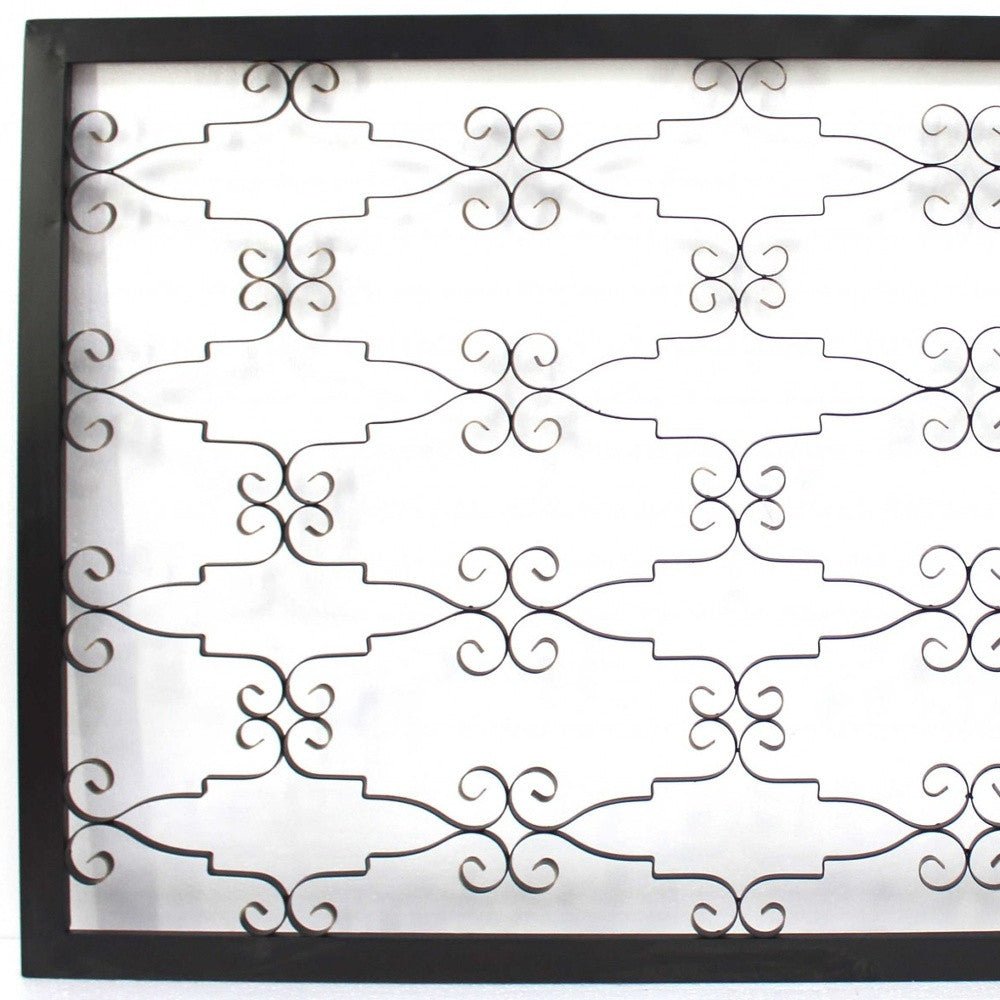Black Wooden Framed Metal Wall Decor | 43