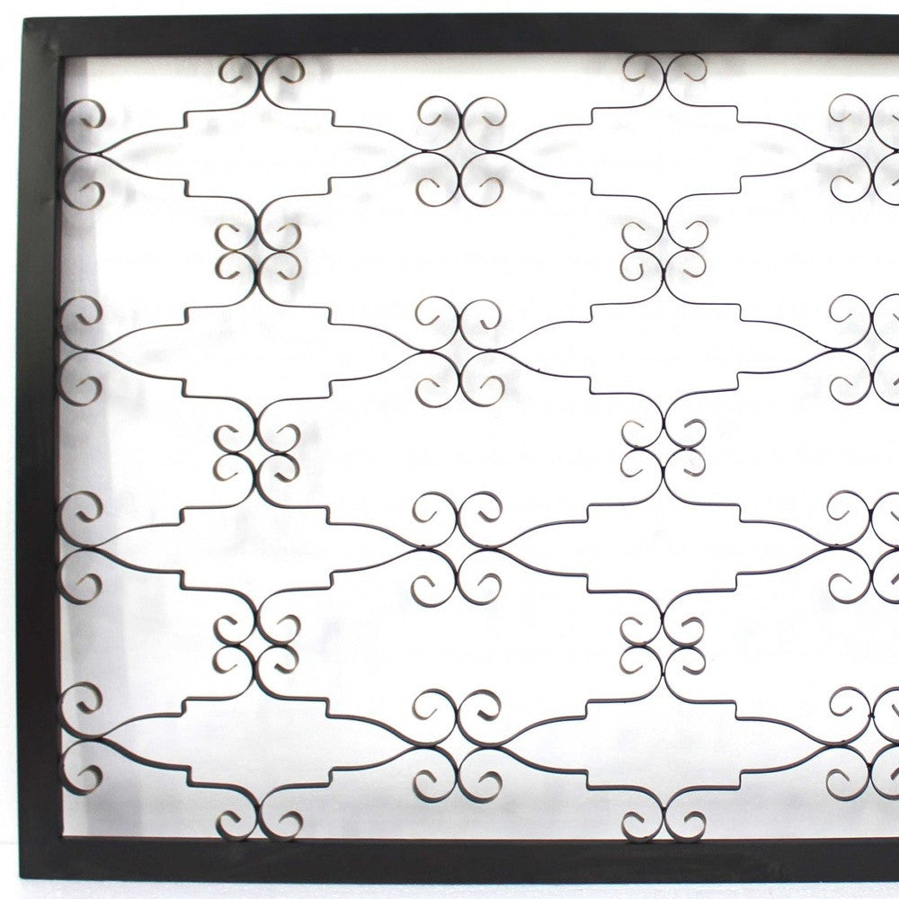 Black Wooden Framed Metal Wall Decor | 43