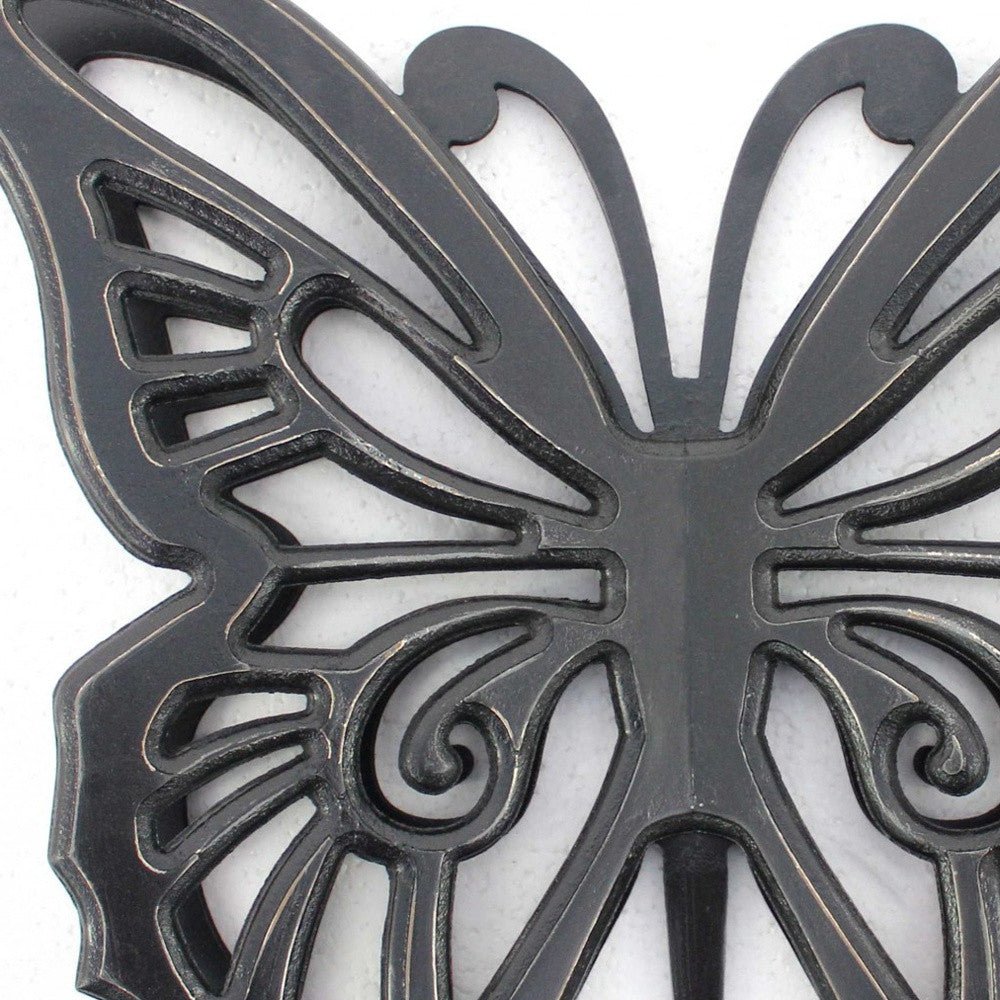 Black Rustic Butterfly Wooden Wall Decor | 19