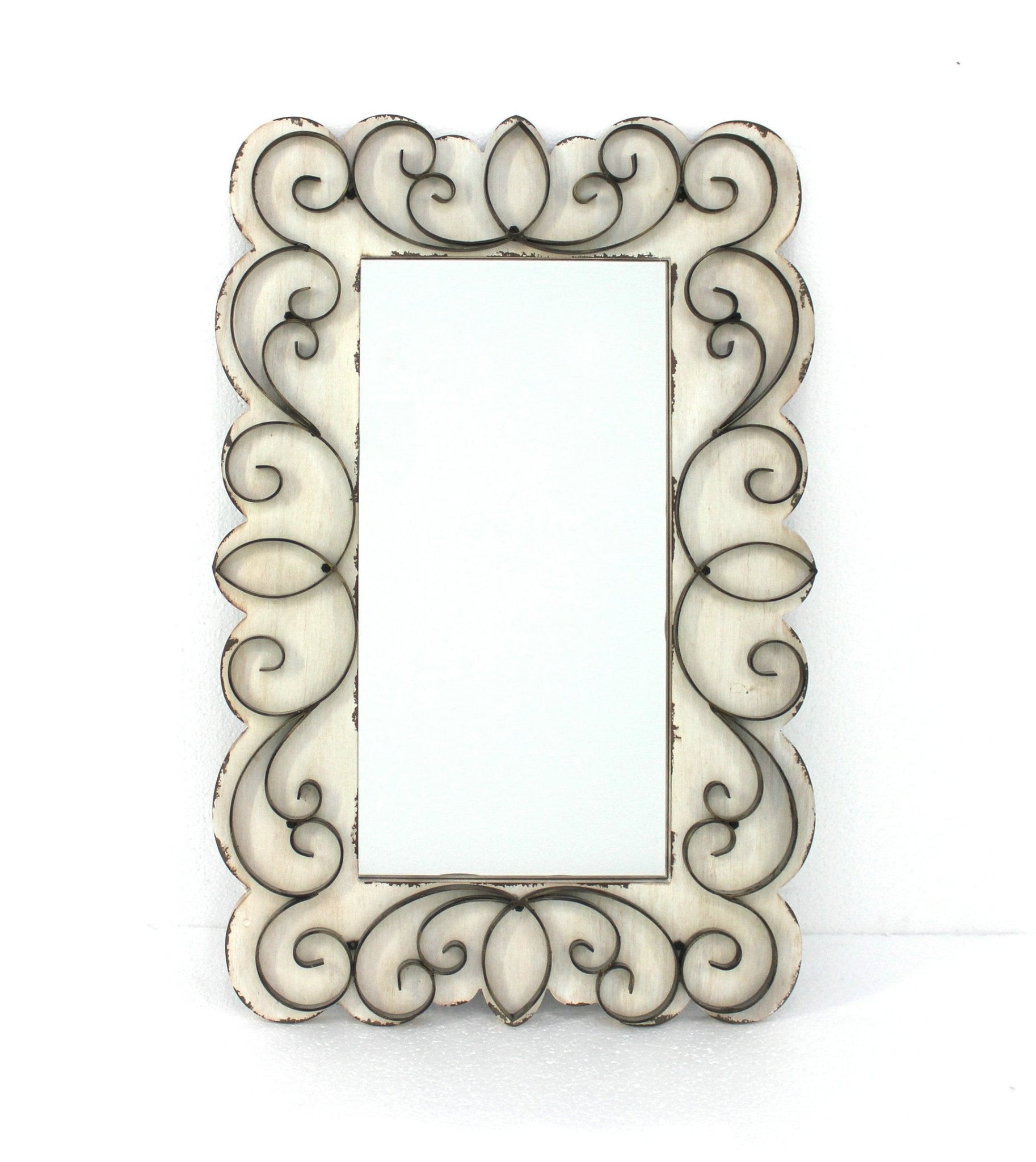 White Rectangle Accent Wall Mirror| 22