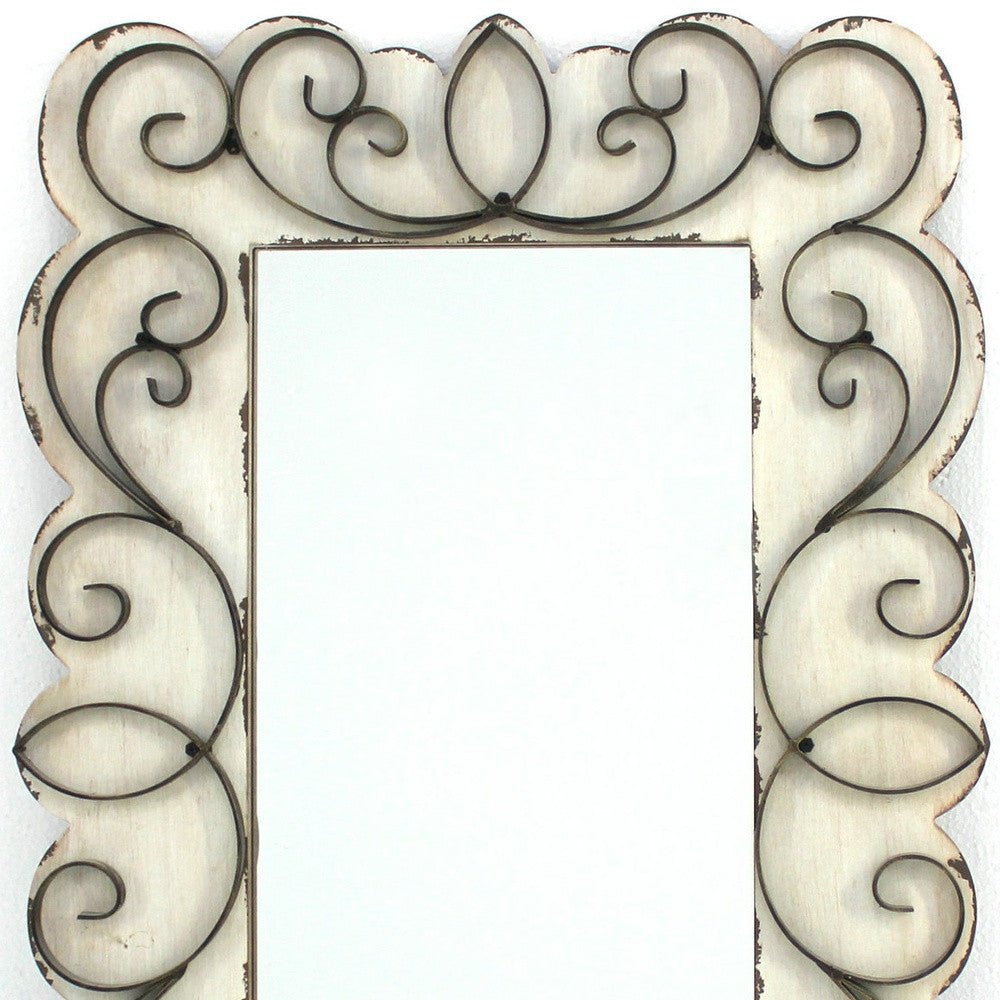 White Rectangle Accent Wall Mirror| 22