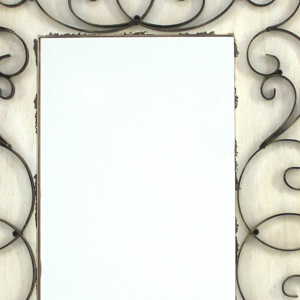 White Rectangle Accent Wall Mirror| 22
